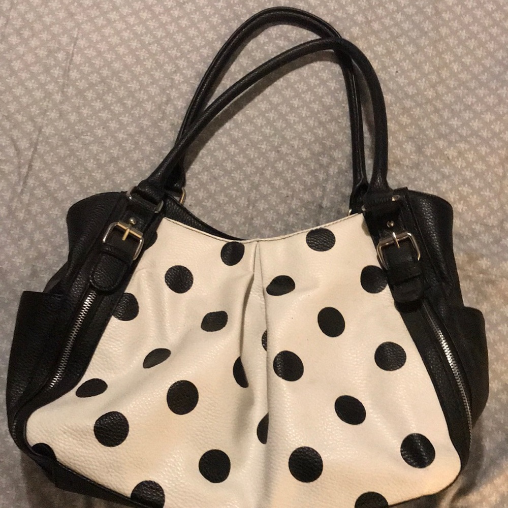 Black & white with polka dots handbag